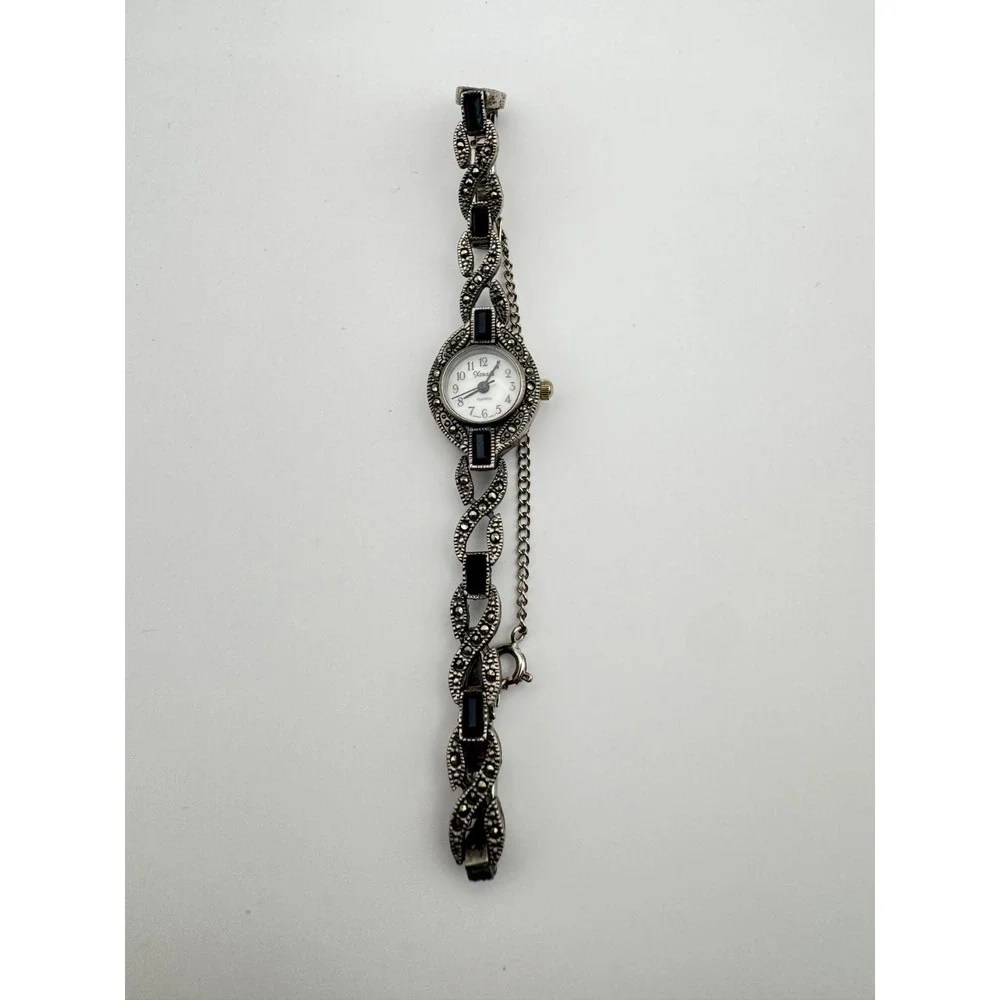 Vintage Xanadu Watch Marcasite Bracelet Art Deco Style NEEDS BATTERY 7